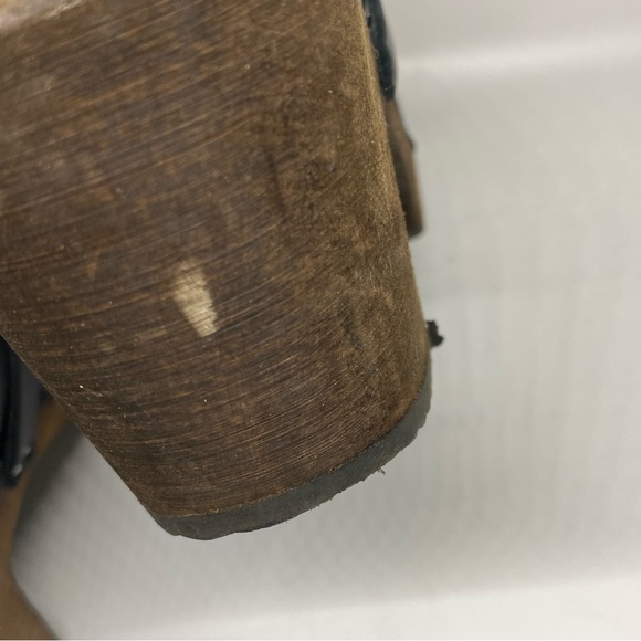 Lotta Stockholm High Heel Classic Clog in Black Brown Base with Strap Size 38 - Picture 12 of 16